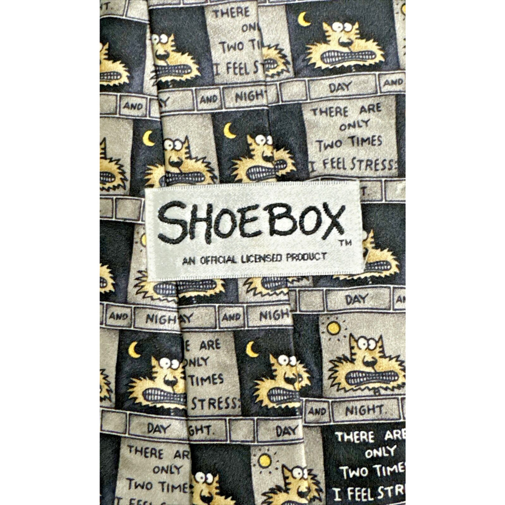 Men's Necktie Shoebox Silk L55" W4" black
